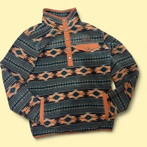 Cinch Aztec  Pattern Pullover Sweater
